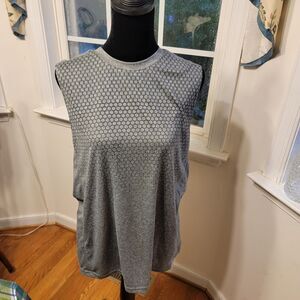 RBX Sleeveless Activewear Tank Top Women's Size Medium Grey With Honeycomb Print